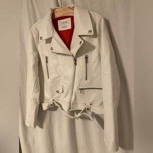 White leather jacket